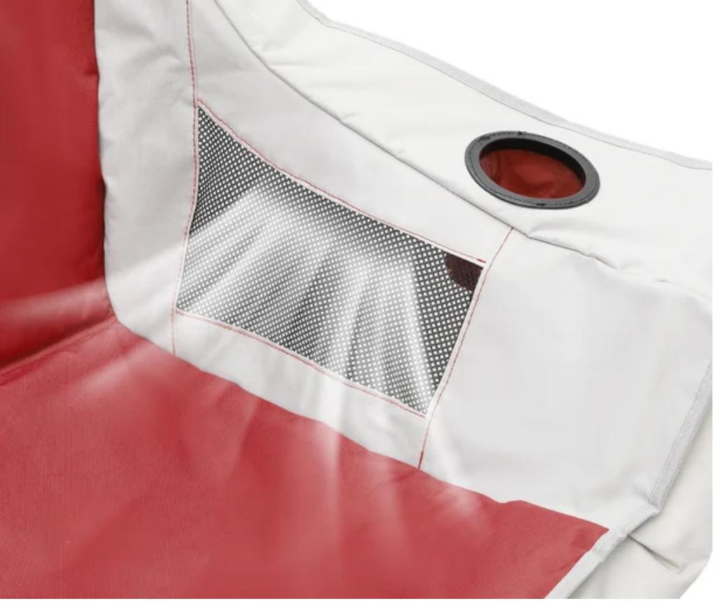 2-Person Folding Camp Chair with Armrest & Drink Holders