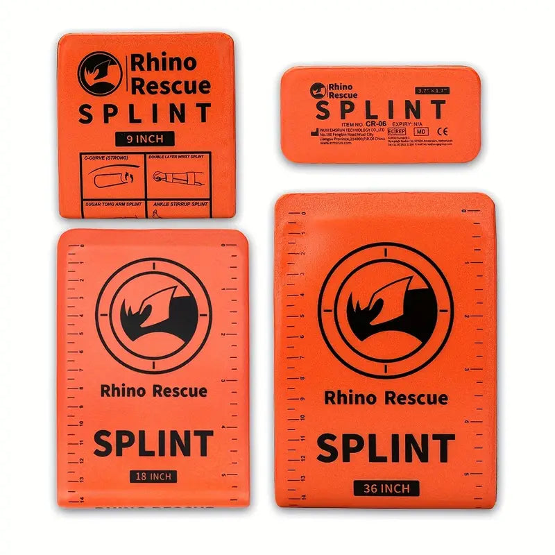 Rhino Rescue 4-Piece Emergency Splint Kit – Lightweight & Reusable