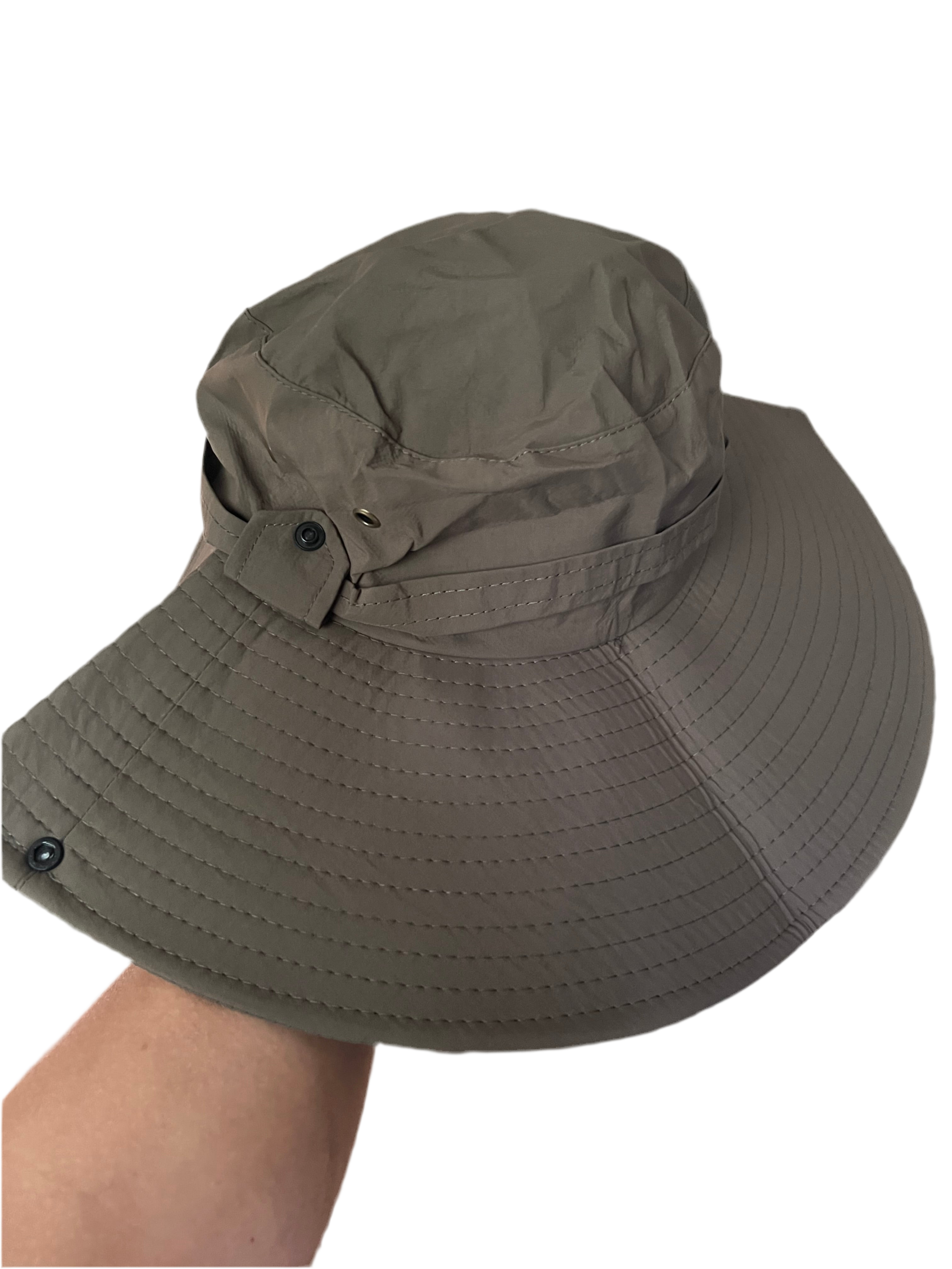 Wide Brim Sun Hat with Chin Strap – UV Protection Outdoor Hat