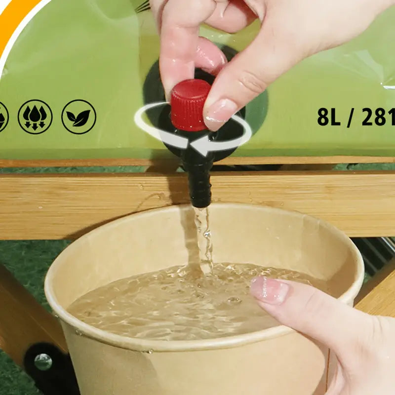 8L Foldable Water Bag – Portable Outdoor Camping Container