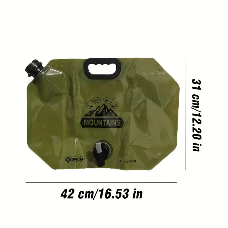 8L Foldable Water Bag – Portable Outdoor Camping Container
