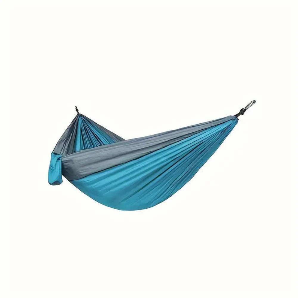 Blue Camping Hammock with Straps – Lightweight Nylon 2-Person