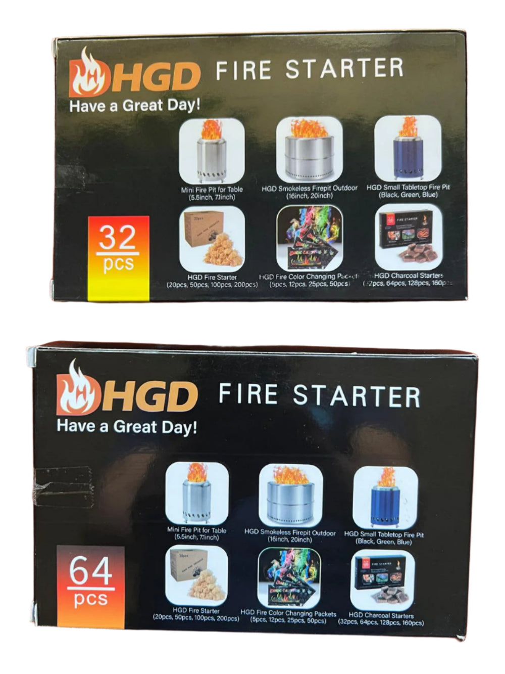 Fire Starter Cubes – 30 & 64 Combo Pack for BBQ, Stove & Fireplace