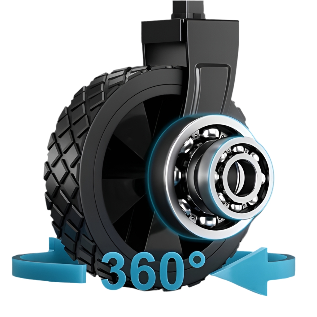 Foldable Utility Wagon Cart with 360° Wheels – 300 lbs Capacity