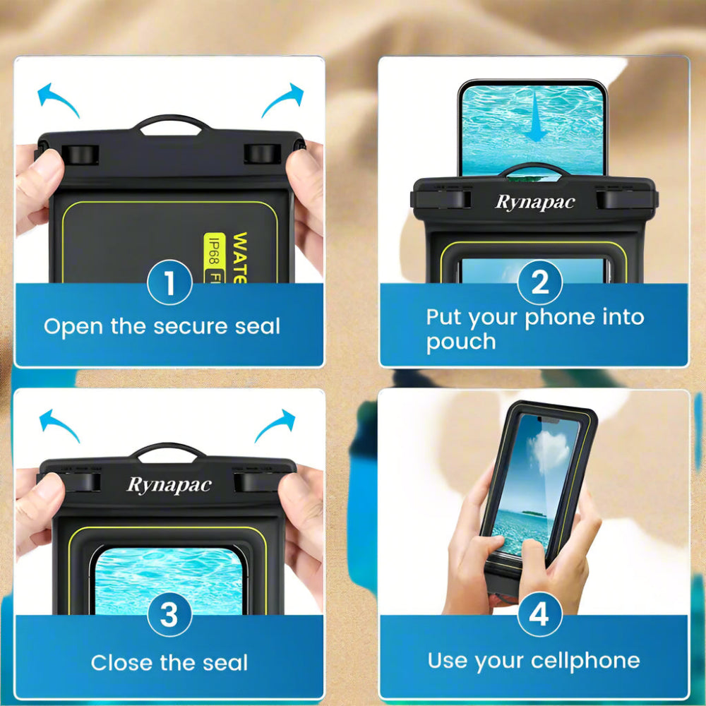 Rynapac Waterproof Phone Case + Survival Whistle Combo Pack
