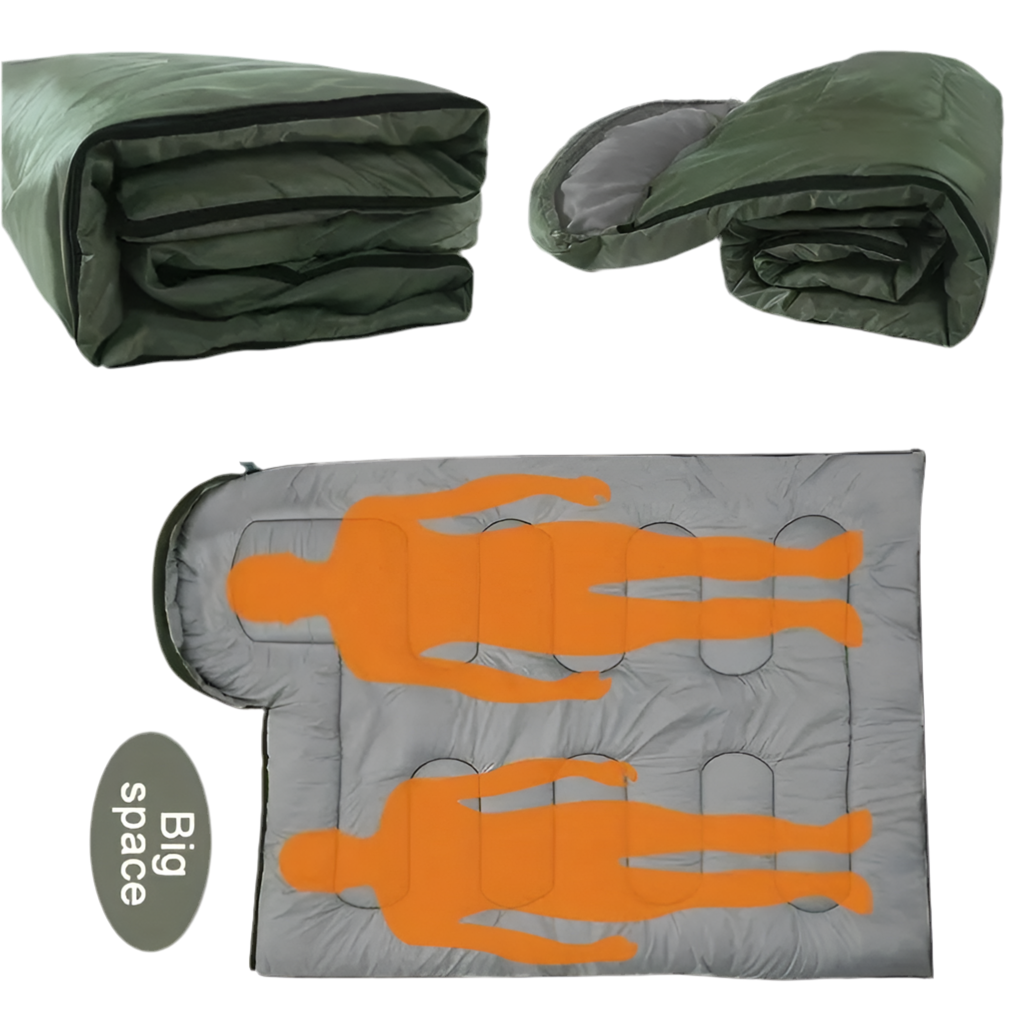 Lightweight Pitch Green Sleeping Bag for Camping & Travel