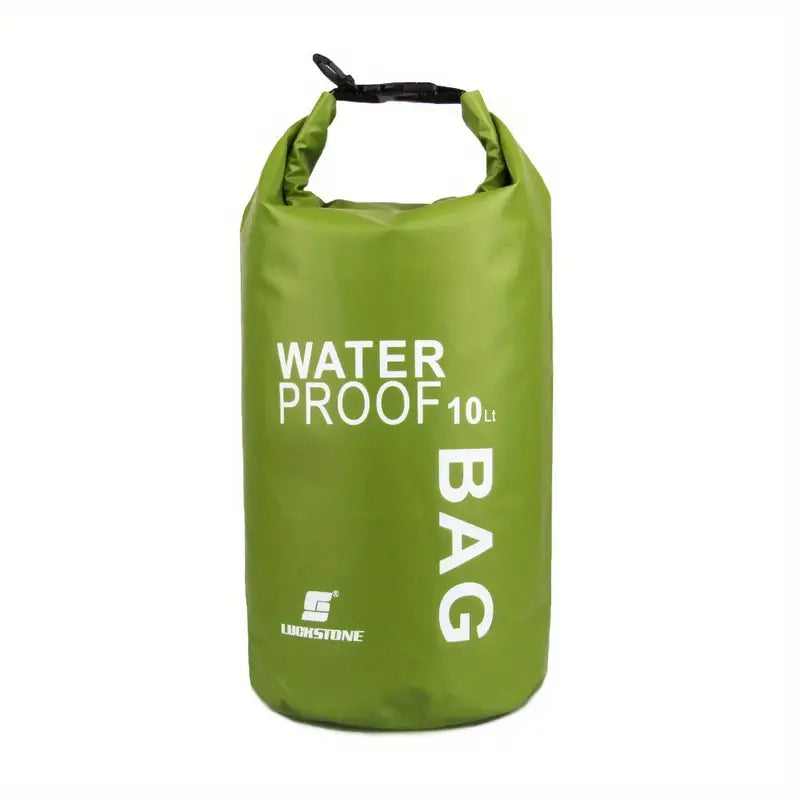 10L Green Waterproof Dry Bag – Lightweight Roll-Top Outdoor Sack