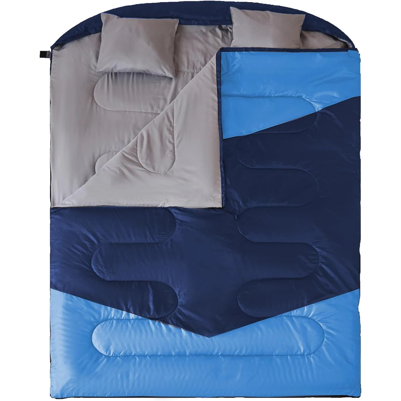 2-in-1 Double Sleeping Bag for Camping – Queen Size Convertible