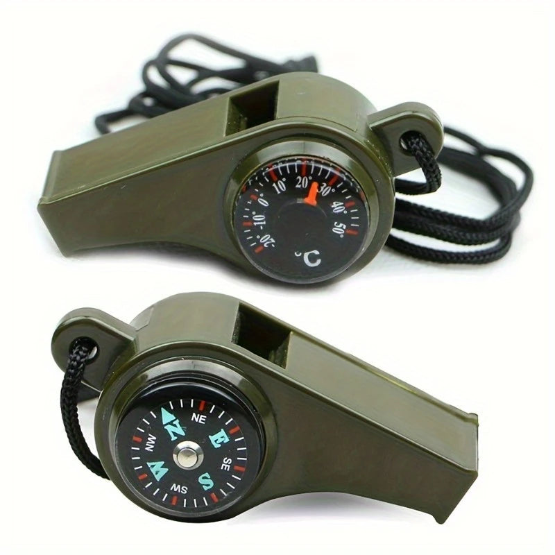 3-in-1 Survival Whistle with Compass & Thermometer – Outdoor Gear