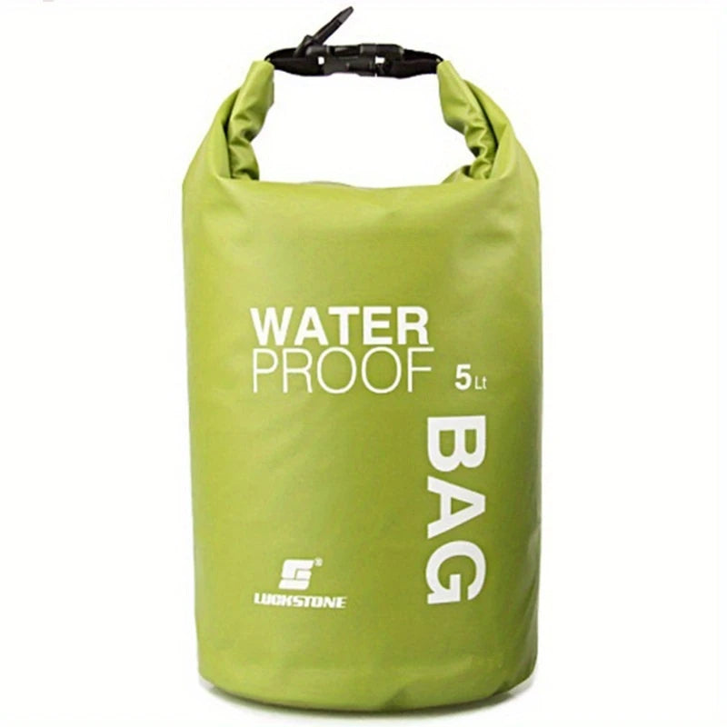 5L Green Waterproof Dry Bag – Compact Outdoor Roll-Top Sack