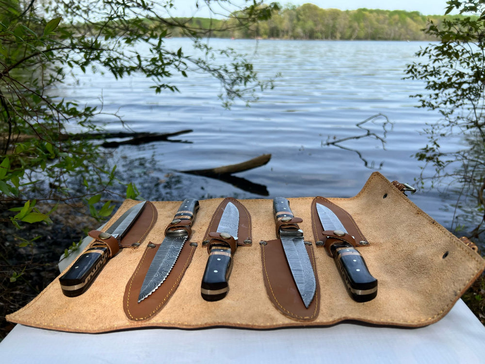 5 Piece Steak Set - Olive Wood & Pakkawood Handles