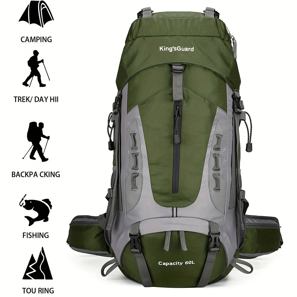 60L Hiking Backpack – Waterproof Camping & Travel Daypack