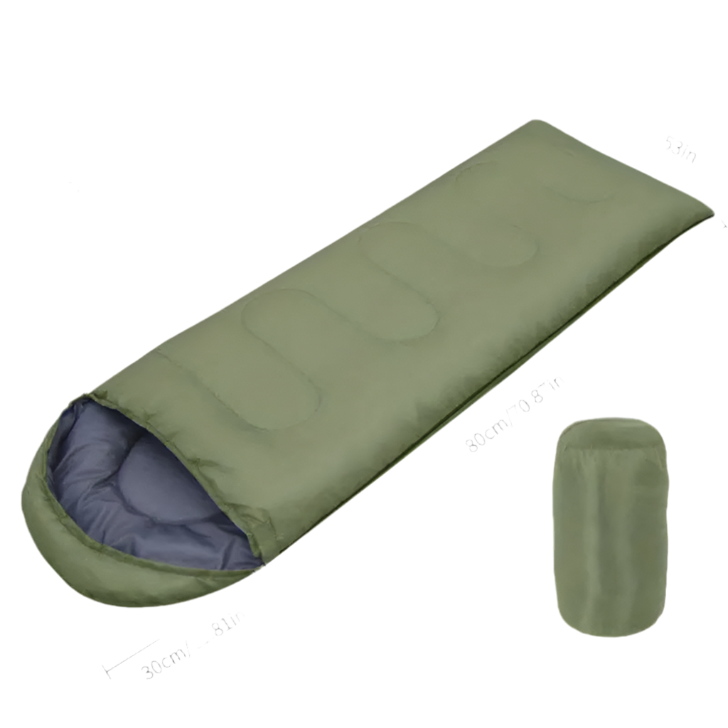 Lightweight Pitch Green Sleeping Bag for Camping & Travel