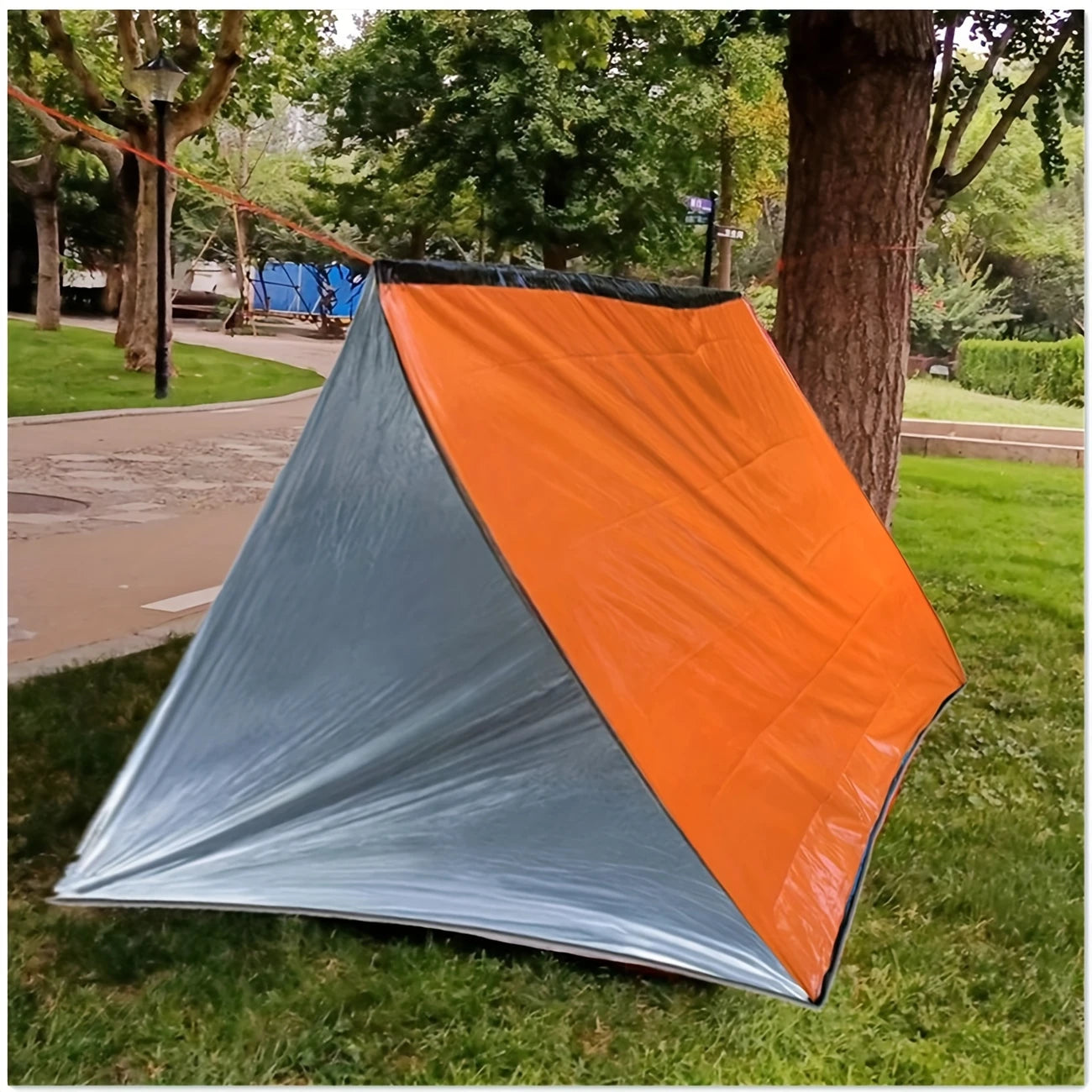 Emergency Mylar Survival Tent – Compact Shelter for 2 Adults