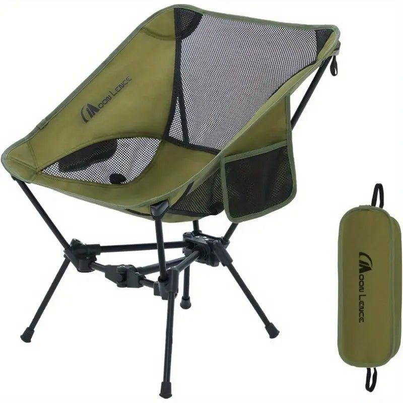 Moon Lence Green Folding Camping Chair – 400lbs Lightweight Seat