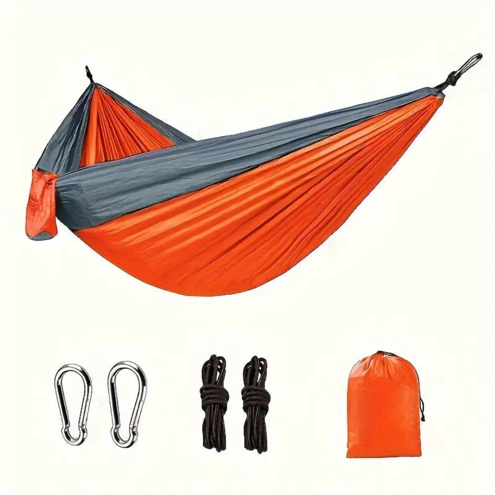 Portable Nylon Camping Hammock with Straps & Carabiners