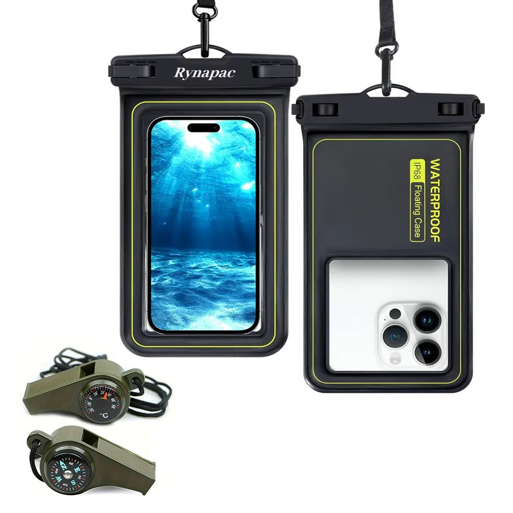 Rynapac Waterproof Phone Case + Survival Whistle Combo Pack