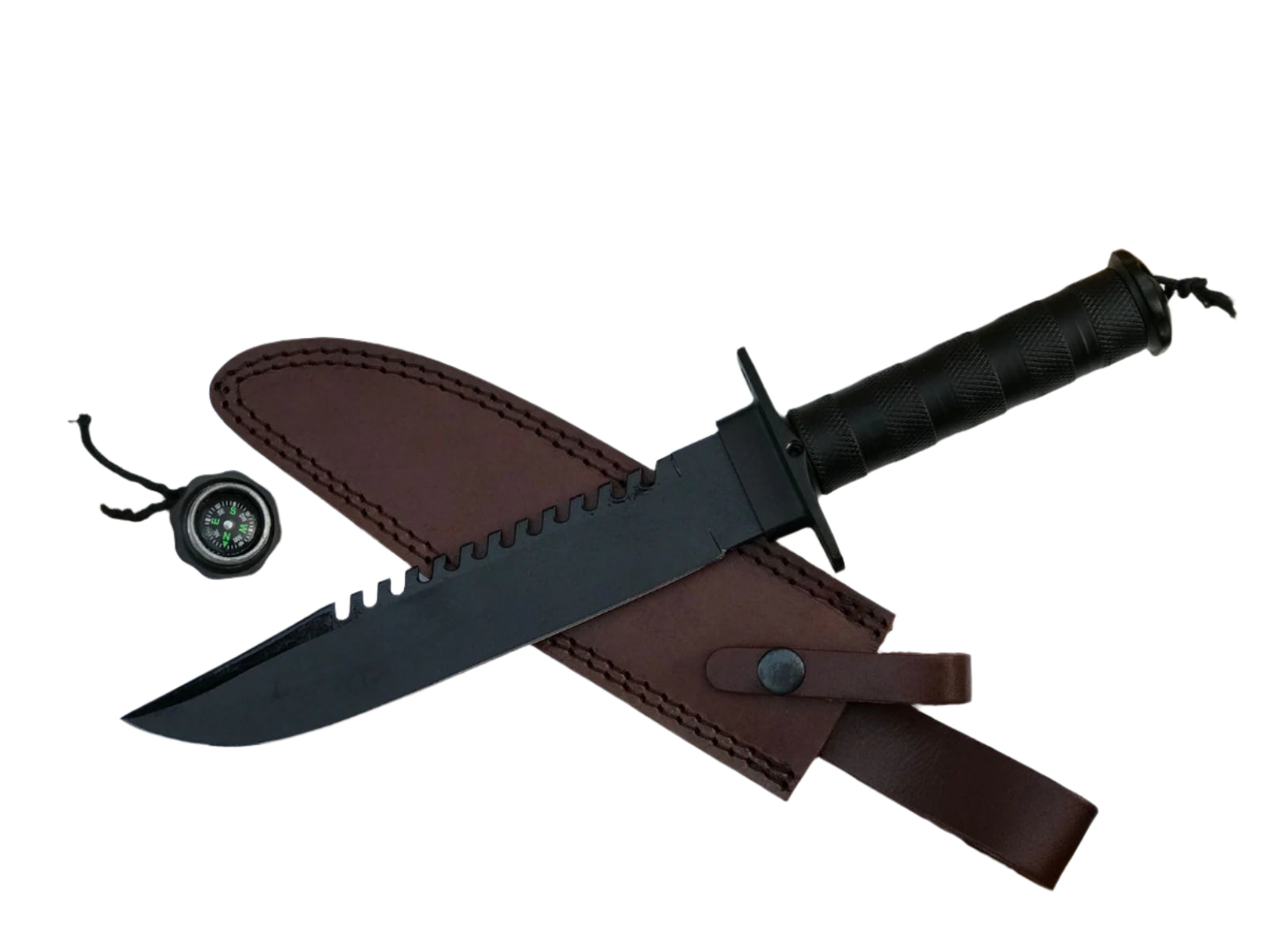 Tactical Survival Knife – Outdoor Fixed Blade with Leather Sheath